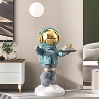Vente en gros Spaceman Sculpture pour la décoration du salon Résine Space Craft Astronaute Smart Voice et Bluetooth Audio Statue