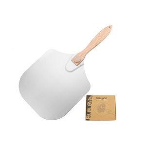 Accessoires de cuisine de haute qualité, pelle à pizza pliable en acier inoxydable, pelle à pizza en aluminium avec manche en bois - Product Image 6