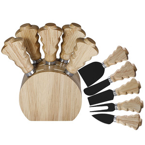 มีดเนยด้ามไม้ลายต้นคริสต์มาส 6 ชิ้น พร้อมที่วาง สำหรับชีสและชาร์กูเตอรี  โลโก้สั่งทำได้ - Product Image 4