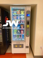 Distributeur automatique compact et populaire pour boissons fraîches et collations, avec contrôle de température et lecteur de carte
