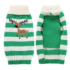 Kualitas tinggi rusa cetak pakaian anjing murah musim dingin mode garis natal Sweater - Product Image 3