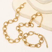 Dreamshow Valentijnsdag 2026 Chunky Handgemaakte Ketting 18k Verguld RVS Sieradenset