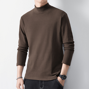 Modèles d'automne et d'hiver de haute qualité de T-<span class=keywords><strong>shirt</strong></span> à manches longues pour hommes De Velvet Half-high Neck Warm Tops Underwear Vêtements d'automne - Product Image 6