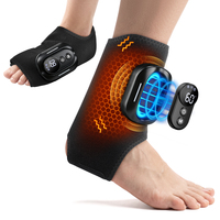 Masseur de cheville sans fil à télécommande, rechargeable, chauffant et vibrant, avec ceinture de massage pour les pieds et minuterie intelligente