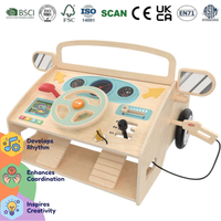 Jouet de conduite en bois réaliste pour enfants, volant de console de voiture interactif, jouet éducatif sensoriel pour la petite enfance