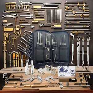 Juego de ganzúas profesionales de alta calidad, material SUS304, antirrobo, <span class=keywords><strong>con</strong></span> <span class=keywords><strong>candado</strong></span>, para suministros de cerrajería HUANYUSUPPLY - Product Image 2
