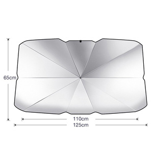 Autodragons Black Color Car Sun Shade Windshield Sunshade Front Window <b>Cover</b> Visor UV Umbrella Foldable Universal for All Cars - Product Image 4