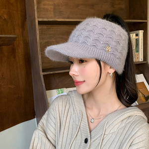 2024 Bán Buôn Mùa Thu Và Mùa Đông Phụ Nữ Mũ Mùa Đông Dệt Kim Len Mũ Sequin Đính Earflap Hat Beanie Cap - Product Image 4