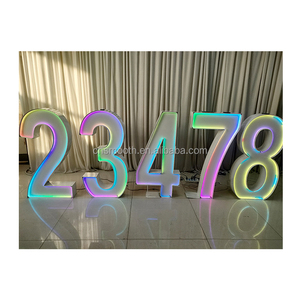 Lettres lumineuses LED RGB personnalisées à changement <span class=keywords><strong>de</strong></span> couleur, lettres <span class=keywords><strong>de</strong></span> marquise, lettres lumineuses pour mariage, grands numéros lumineux - Product Image 1