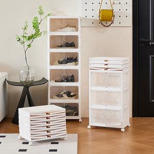 منظم أحذية من قطعة واحدة سهل التركيب من دايوه، خزانة أحذية بلاستيكية محمولة قابلة للطي مع شعار مخصص - Product Image 3