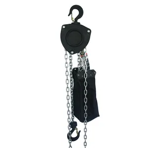 Safety Manual Lifting Chain Hoist 1Ton 3M Block Chain Hoist Max Black Weight Light No Rust Hang Upside Down