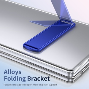 เคสโทรศัพท์ใสแฟชั่นบางเฉียบสำหรับ Samsung Z Fold 8 7 6 5 4 3 พร้อมแถบรองรับ ป้องกันหน้าจอ ป้องกันการกระแทก ฝาหลังแข็ง - Product Image 3