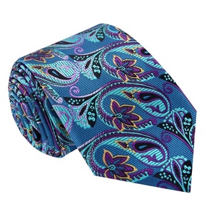 Cravatta <span class=keywords><strong>Slim</strong></span> Personalizzata da <span class=keywords><strong>Uomo</strong></span> con Motivo Floreale Paisley, Regolabile, di Lusso, 100% Poliestere, Accessori per <span class=keywords><strong>Uomo</strong></span> - Product Image 1