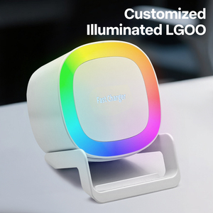 Bán buôn phòng ngủ trắng-tiếng ồn BT loa 5 trong 1 Mini 15 Wát sạc không dây điện thoại di động chủ với RGB LED chiếu sáng - Product Image 5