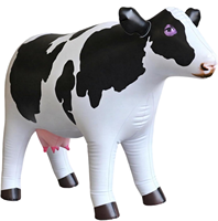 Vente Flash : Jouet Gonflable pour Piscine en Forme d'Animaux de la Ferme – Zèbre, Girafe, Vache – Jouet Gonflable en PVC