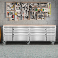 Armoire à outils roulante à 4 roues personnalisable et robuste Chariot d'atelier à 2 freins Matériau fer acier Support OEM pour le stockage d'outils