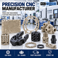 Fabrication de pièces de précision sur mesure par usinage CNC PEEK, fraisage et tournage 3, 4 et 5 axes