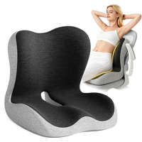 Coussin de soutien lombaire et dorsal ergonomique en mousse à mémoire de forme souple pour siège de voiture et chaise de bureau
