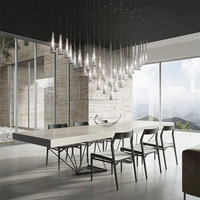 Tube de verre soufflé moderne personnalisation d'escalier suspension salon décoration suspendue lustres LED