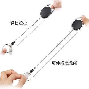 Porte-clés en plastique personnalisé durable avec cordon rétractable anti-perte, clip ovale pour badge, accessoires pour porte-carte d'identité – Vente en gros - Product Image 2