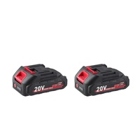 LYUWO Lot de 2 batteries de rechange rechargeables au lithium-ion 21V avec indicateur de niveau de charge, garantie 1 an pour perceuses et meuleuses sans fil
