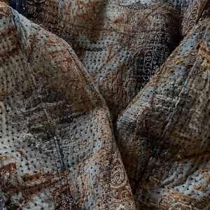 Giacca di <span class=keywords><strong>Jeans</strong></span> da <span class=keywords><strong>Uomo</strong></span> Personalizzata di Alta Qualità con Ricamo Sashiko, Taglie Forti, Fatta a Mano, Effetto Usurato, Pelle di Serpente, MOQ Basso - Product Image 3