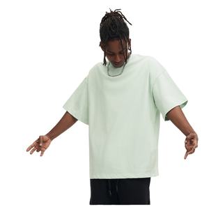 StreetLux-Camiseta de algodón 100% para hombre, color personalizado, de gran tamaño, recortada, corte y costura, patrón sólido, tejido de punto - Product Image 2