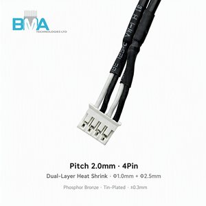 Kabel Harness 2.0mm 4Pin Male to Male UL1185 26AWG dengan Heat Shrink untuk Kontrol Industri & Pengkabelan Peralatan Rumah Tangga - Product Image 3