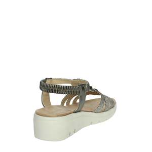 Amarpies Sandalias de cuña para mujer ABZ26556 Zapatos de verano con tiras y plataforma color bronce - Product Image 3