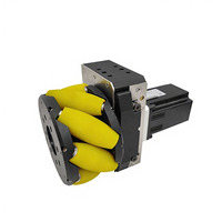 Ensemble de roues Mecanum MDBOT complet de 125 mm de diamètre (4,7 pouces) pour AGV avec moteur servo 24 V, suspension et rouleaux en polyuréthane