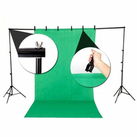 Kit d'éclairage professionnel pour studio photo avec support de fond et accessoires