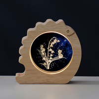 Lampe de nuit globe en résine sculptée en 3D avec prise USB LED, ornement de bureau créatif, cadeau