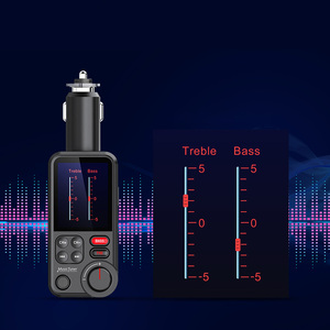 2024 <span class=keywords><strong>Amazon</strong></span> coche inalámbrico Bt FM transmisor receptor <span class=keywords><strong>Radio</strong></span> adaptador carga agudos graves sonido Mp3 reproductor QC3.0 USB cargador rápido - Product Image 6