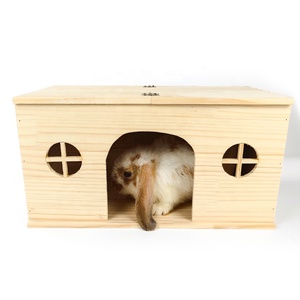 Cabane en bois massif pour écureuil, cage pour hérisson, non assemblée, maison pour écureuil en bois naturel, pour chinchilla, cochons d'Inde, lapin - Product Image 1