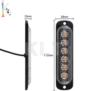 Nueva Barra de Luces de Emergencia <span class=keywords><strong>Calite</strong></span> de 6 LED, Luz Estroboscópica de Aluminio para Auto, Camioneta, Motocicleta, 12-24V, 1 Año de Garantía - Product Image 3