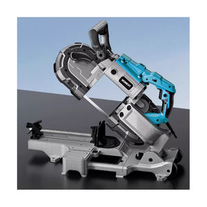 Sega per taglio materiale 220V sega a nastro portatile a velocità variabile sega a nastro portatile 1100W taglio orizzontale sega elettrica - Product Image 1