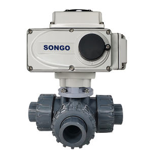 Actuador eléctrico DN50 <span class=keywords><strong>2</strong></span> pulgadas <span class=keywords><strong>3</strong></span> V 12V 24V 220V AC de plástico de PVC verdadera unión válvula de bola con la motorizado actuador - Product Image 3