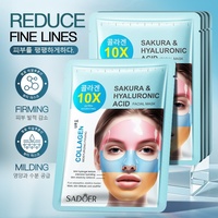 Masque hydratant 3 couleurs au collagène, vitamine C et acide hyaluronique, nourrit et illumine la peau, améliore la peau sèche