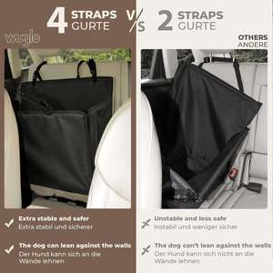 Accesorios de viaje para coche, bolsa de asiento para perros y gatos, bolsa de asiento reforzada para perros, bolsa impermeable para asiento de coche para mascotas con <span class=keywords><strong>4</strong></span> correas de sujeción - Product Image 3