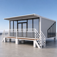 Maison modulaire blanche moderne, kit de maison détachable pour bureau de jardin de luxe, café, mini-maison avec balcon, villa