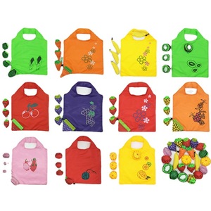 Sac fourre-tout pliable réutilisable en forme d'animal ou de fruit, 58x38cm, polyester 210T, lavable en machine, pour courses, coffret cadeau, 20 motifs, vente en gros OEM - Product Image 3