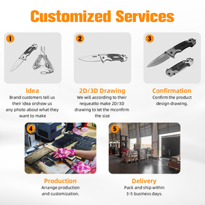 Tactical Folding <b>Knife</b> Outdoor Survival Hunting Folding Pocket <b>Knife</b> Black Stainless Steel Camping Folding <b>Knife</b> - Product Image 4