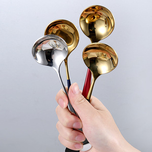 Watermelon <b>Spoon</b> 304 Stainless Steel Thickened Korean Style <b>Small</b> Round <b>Spoon</b> For Bibimbap Reusable - Product Image 1