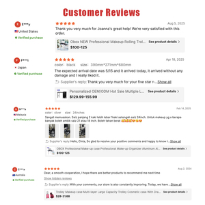 กล่องเครื่องสำอาง Obox ของขวัญขายดี กล่องใส่เครื่องสำอาง กล่องเครื่องสำอางสำหรับเดินทาง กล่องเครื่องสำอางระดับไฮเอนด์ กระเป๋าเดินทางสำหรับช่าง<span class=keywords><strong>แต่งหน้า</strong></span> สตูดิโอ - Product Image 4