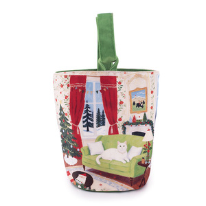 Factory Wholesale <b>Round</b> Bottom Velvet Tote Bags <b>Canvas</b> Custom Printed Versatile Shoulder Bags Twill Short Pile Bucket Bags - Product Image 4