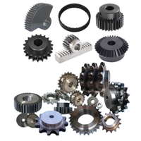 Pignon de chaîne industriel haute performance à double pas, engrenages dentés, pignon de chaîne à rouleaux en acier personnalisé OEM