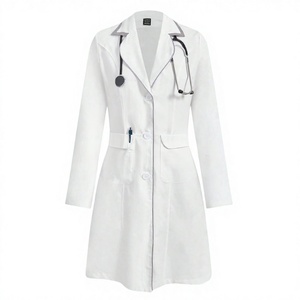 Blouse de laboratoire ajustée pour femme, uniforme de médecin, taille cintrée, blanche, sur mesure, vente en gros - Product Image 1