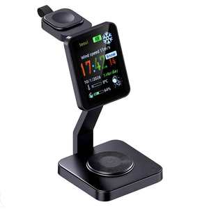 Station de charge sans fil 3 en 1, <span class=keywords><strong>chargeur</strong></span> rapide 15W, <span class=keywords><strong>chargeur</strong></span> sans fil magnétique pour téléphones, écouteurs, montres, module de montre amovible - Product Image 3