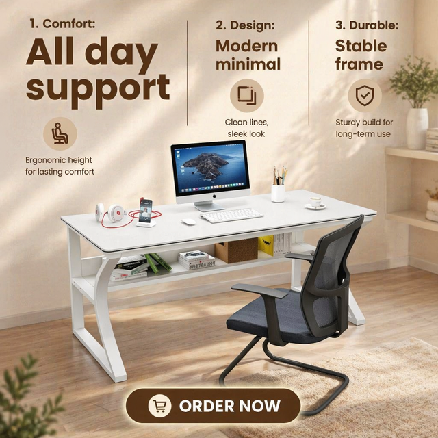 Wholesale Ergonomic Metal Laptop Desk with Drawers Home Office Gaming Factory Supply OEM