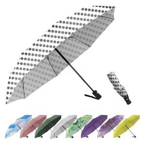 <b>Windproof</b> Travel Compact <b>Umbrella</b>-Fully-Automatic Open Middle Finger Folding 97cm Open Diameter Small Portable Black Metal Frame - Product Image 1